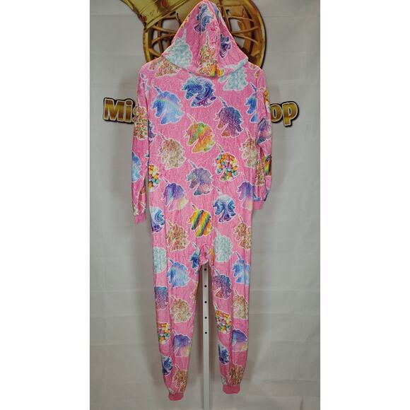 Children’s Place Pink Unicorn Fleece One Piece XL 14 - Picture 3 of 4